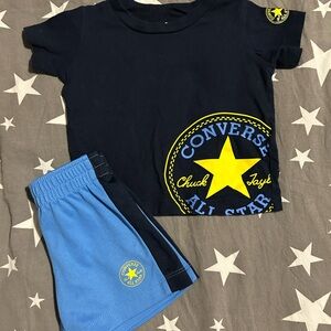 Converse Navy and Light Blue Toddler Set